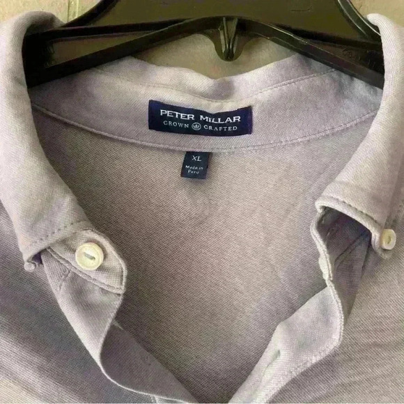 Peter Millar Polo Shirt XL Lavender Short Sleeve Crown Soft Golf Performance - Picture 2 of 3